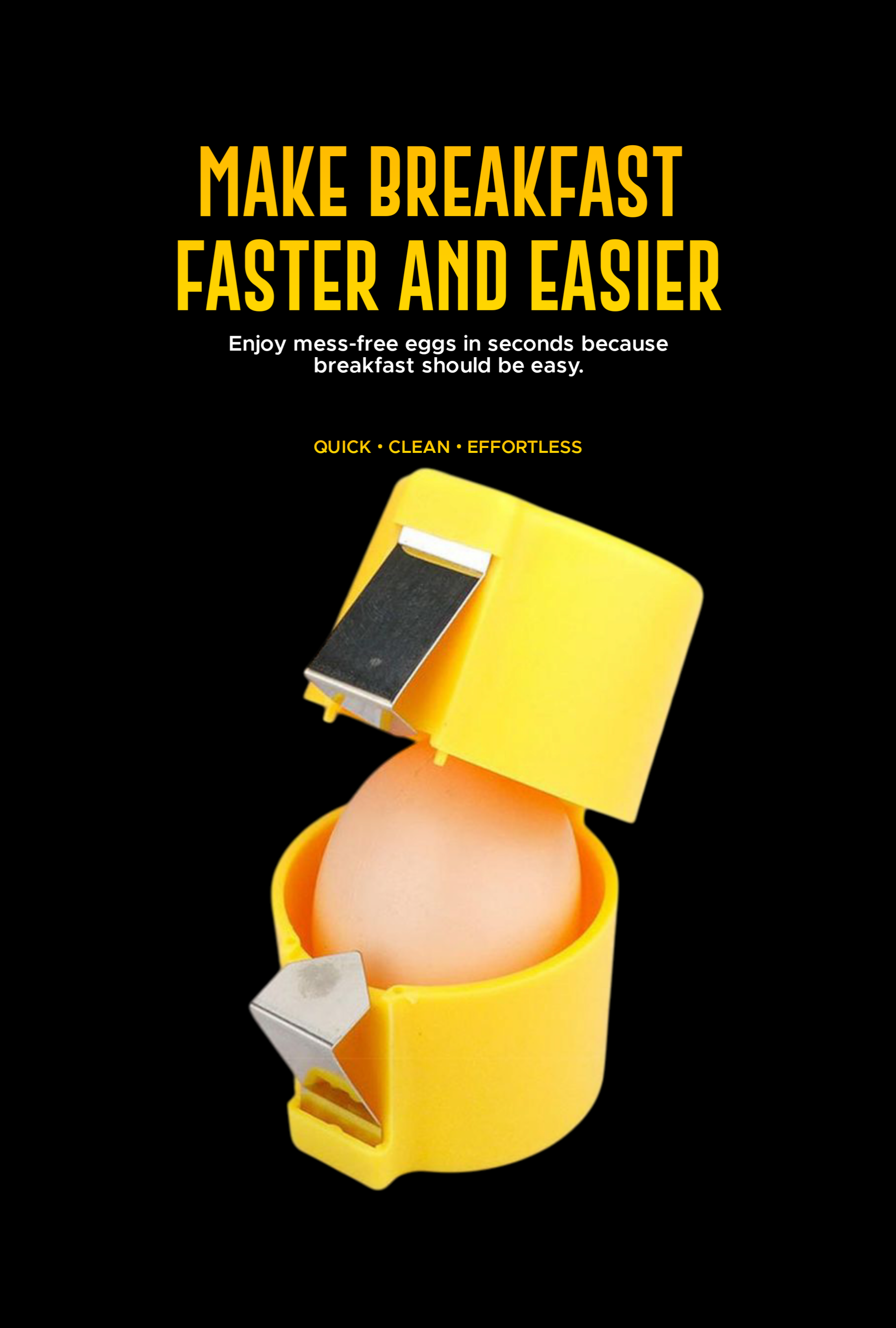 Mess-free egg cracking